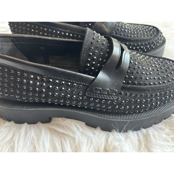 Sam & Libby Size 7.5 Ravena Studded Loafers Chunky Lug Soles Y2K Vibes NWOB - Picture 5 of 11
